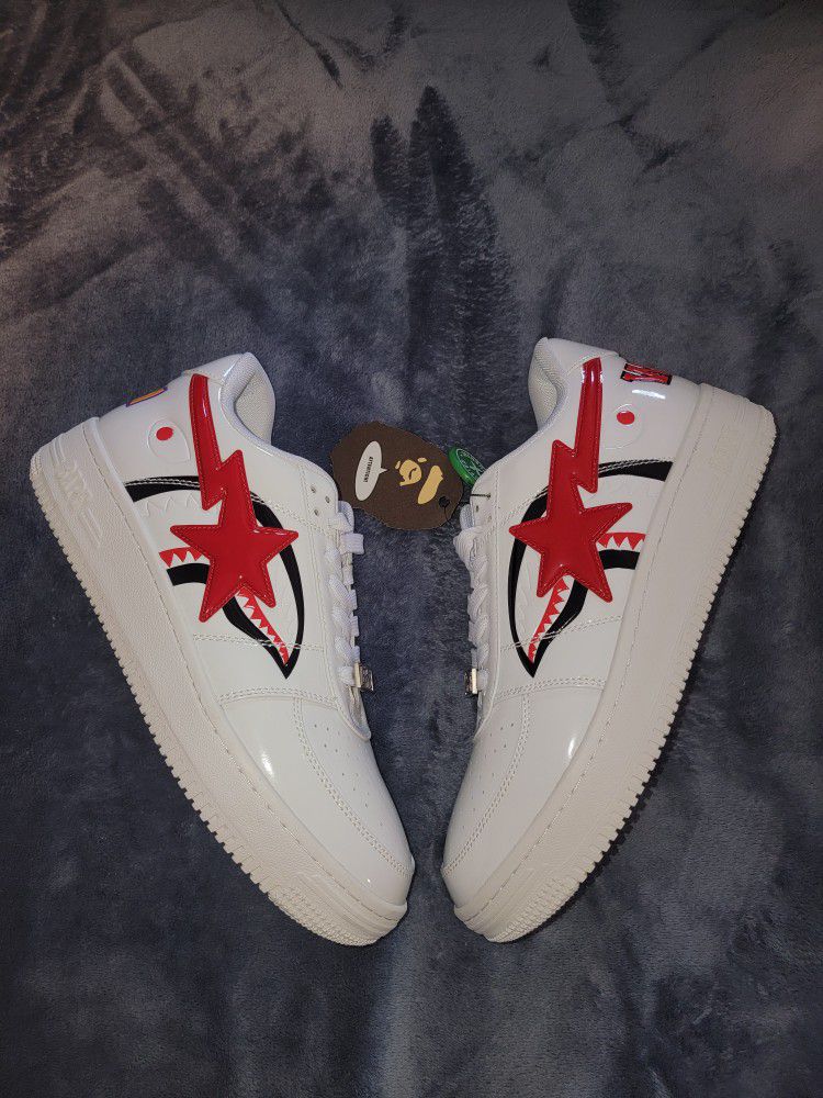 A BATHING APE BAPE STA LOW 'Shark White'