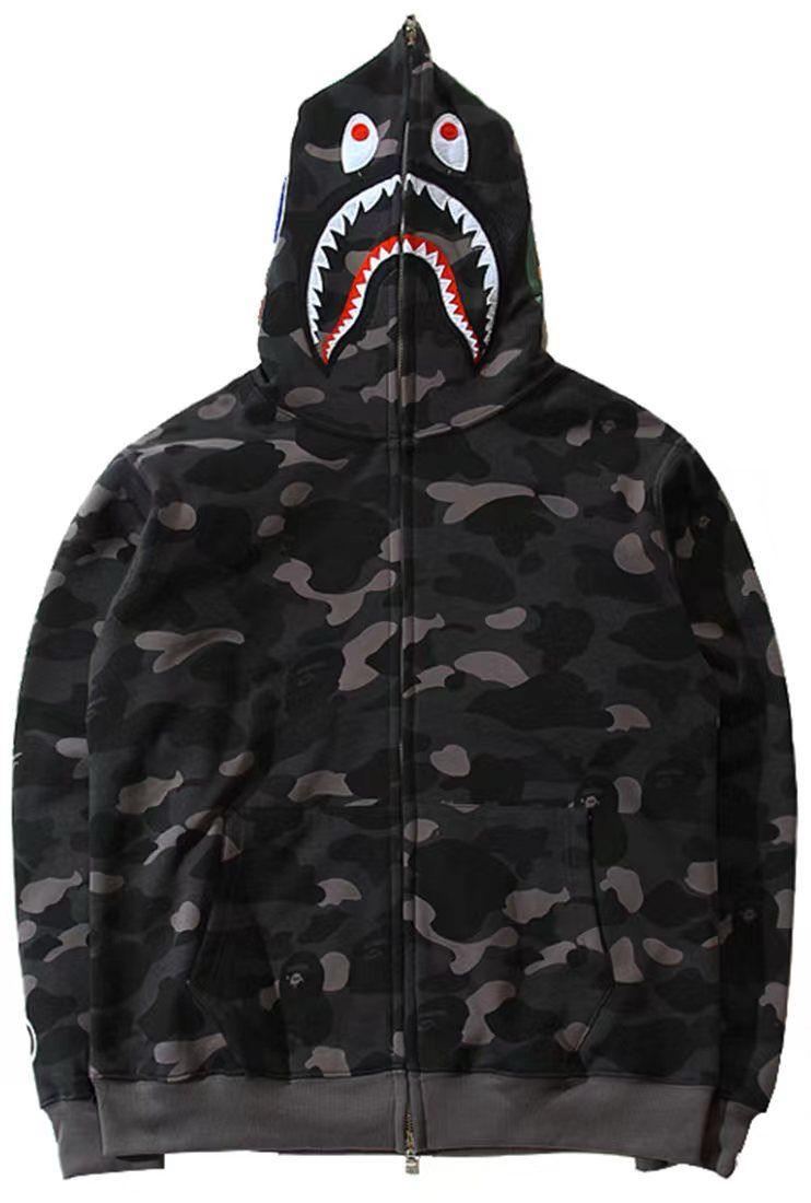 Bape Zip Up Hoodie Grey
