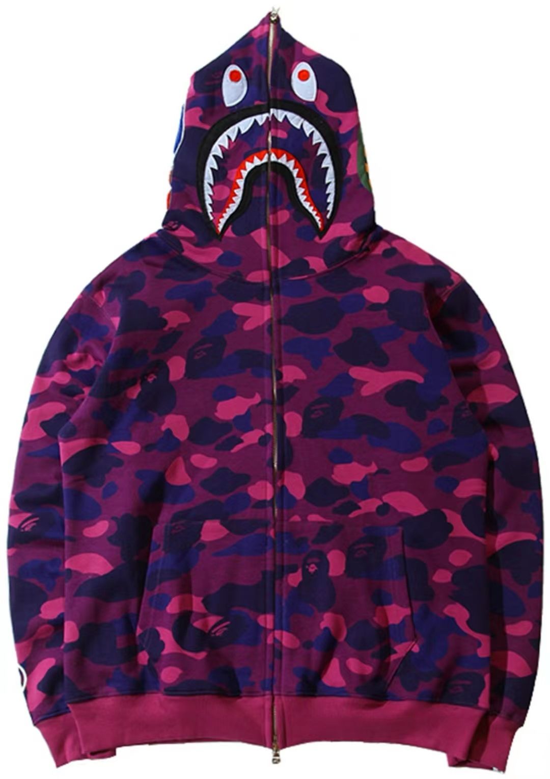 Bape Zip Up Hoodie Purple