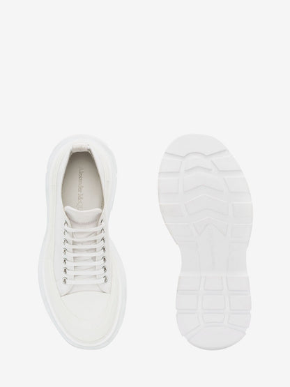 Alexander McQueens Tread Slick Lace Up in White Womens