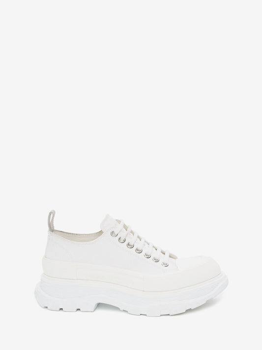 Alexander McQueens Tread Slick Lace Up in White Womens