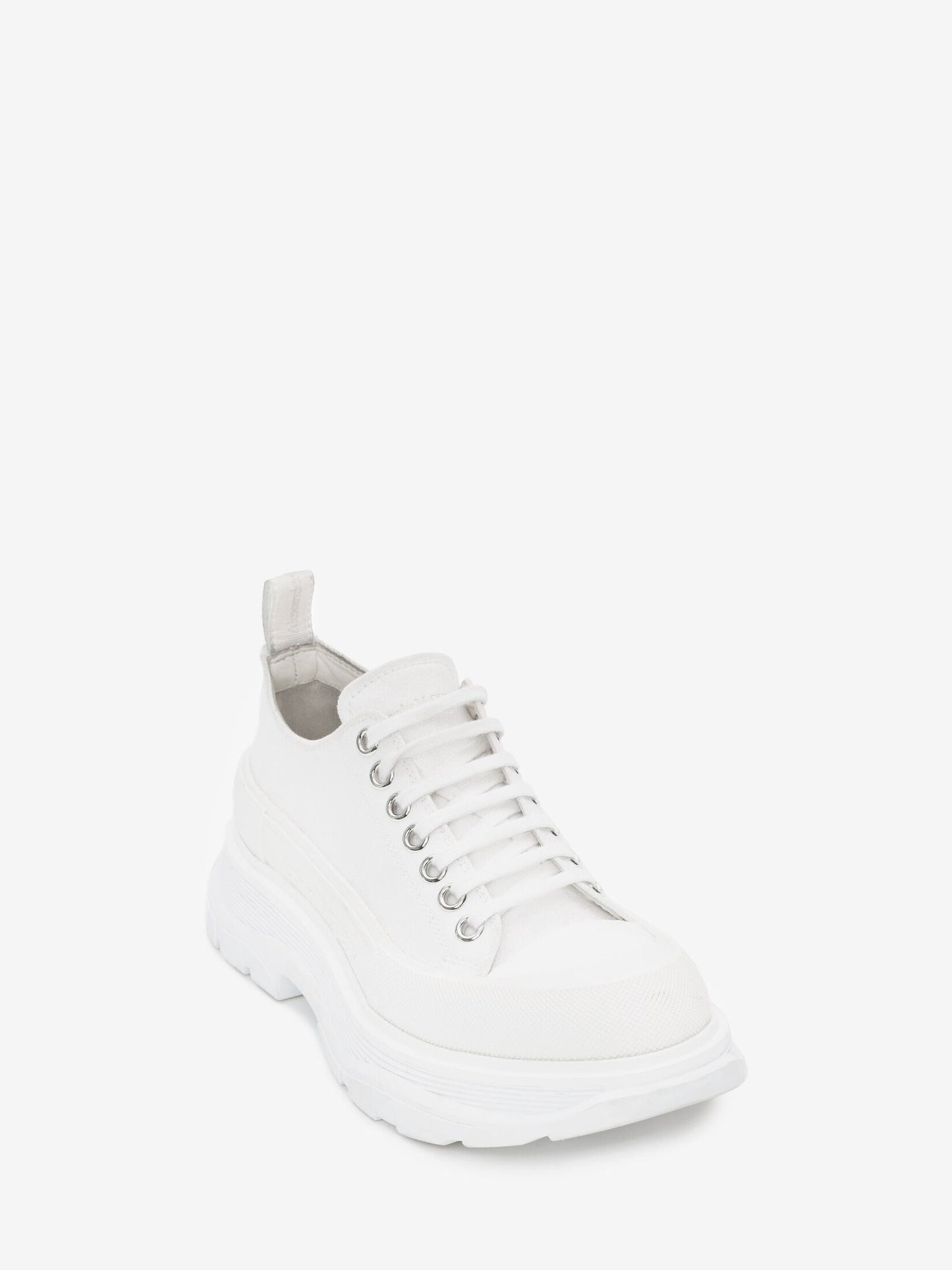 Alexander McQueens Tread Slick Lace Up in White Womens