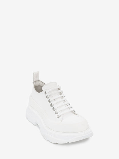 Alexander McQueens Tread Slick Lace Up in White Womens