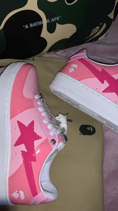 A BATHING APE BAPESTA LOW "Pink"