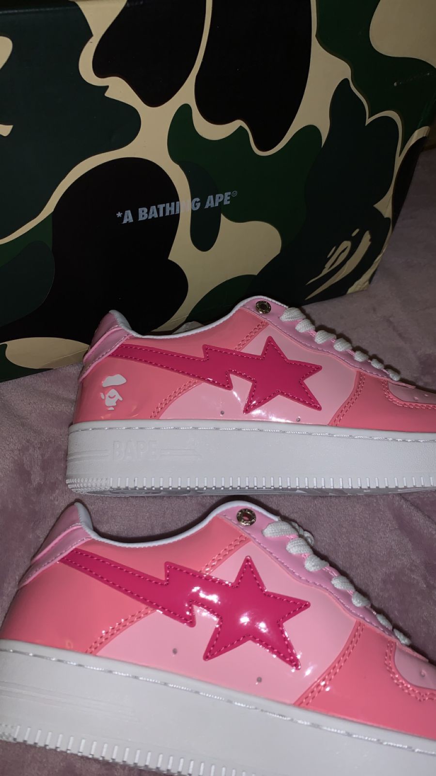 A BATHING APE BAPESTA LOW "Pink"
